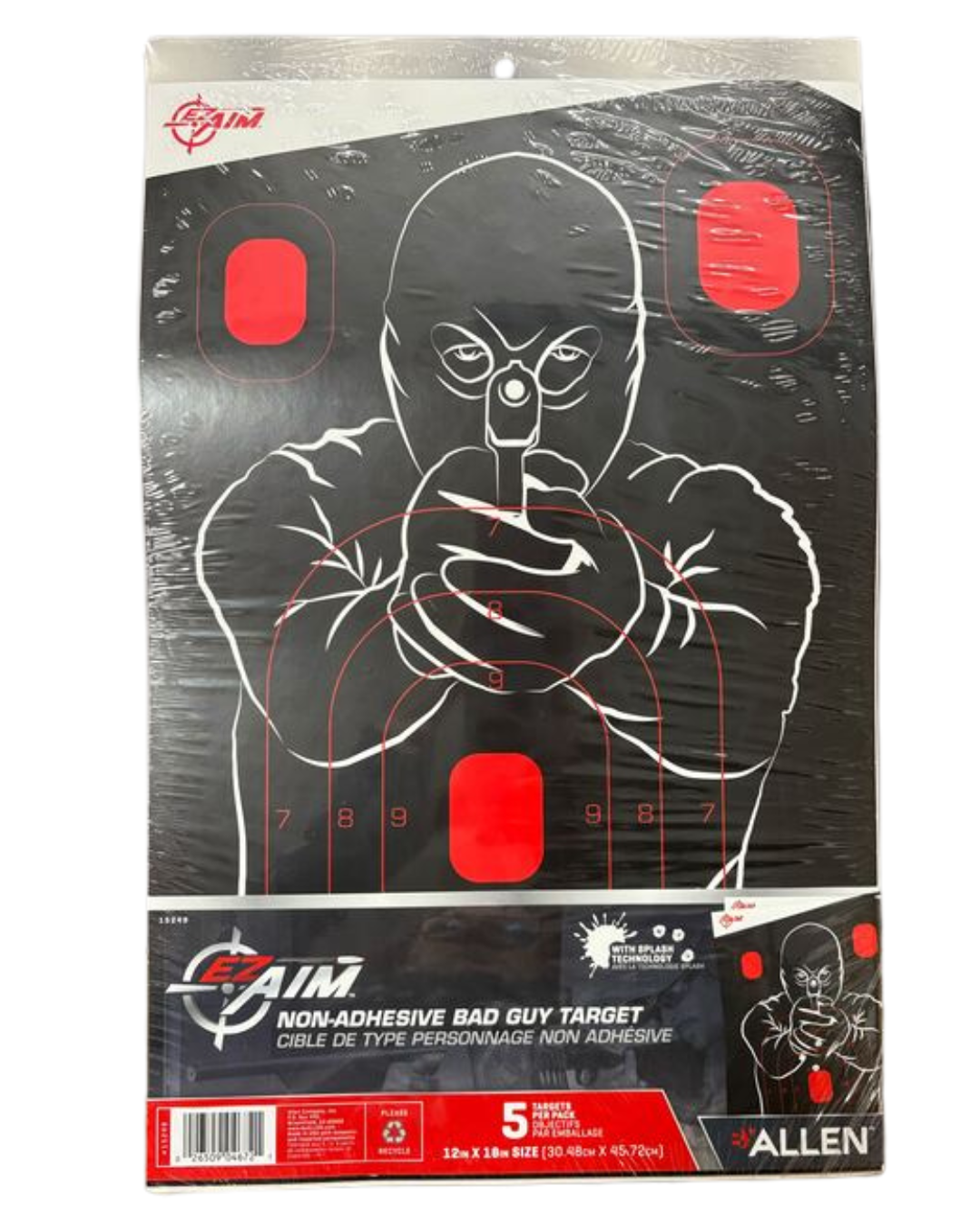 Non-Adhesive Bad Guy Target Unisex , , , Long Sleeve Tee
