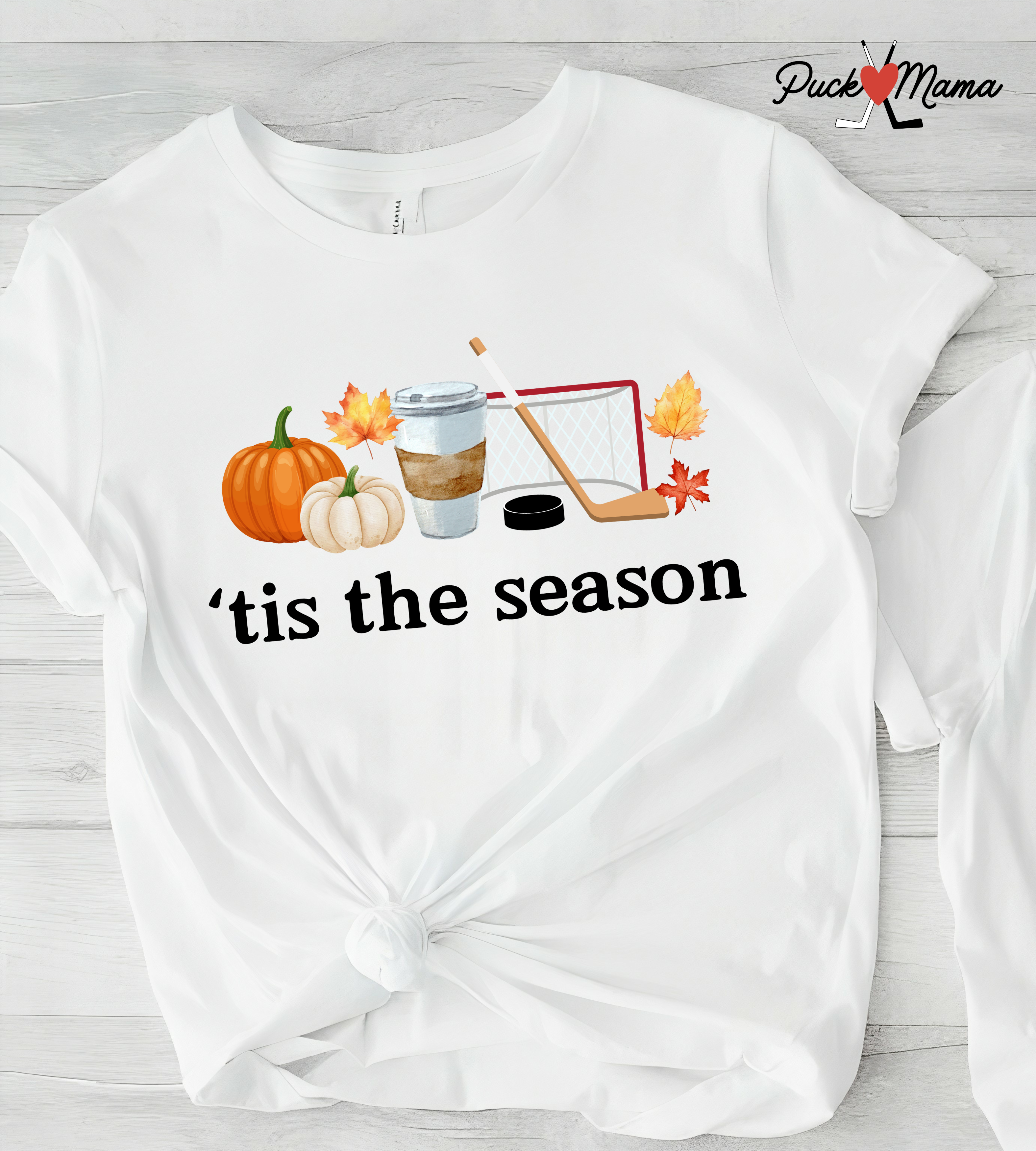Tis the Season Hockey Season Fall Tee Unisex , , , Long Sleeve Tee