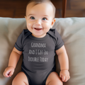 Grandma and I Got in Trouble Today Baby Onesie Unisex , , , Long Sleeve Tee