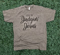 Leave the Judgin' To Jesus On Tultex Heather Brown Unisex , , , Long Sleeve Tee