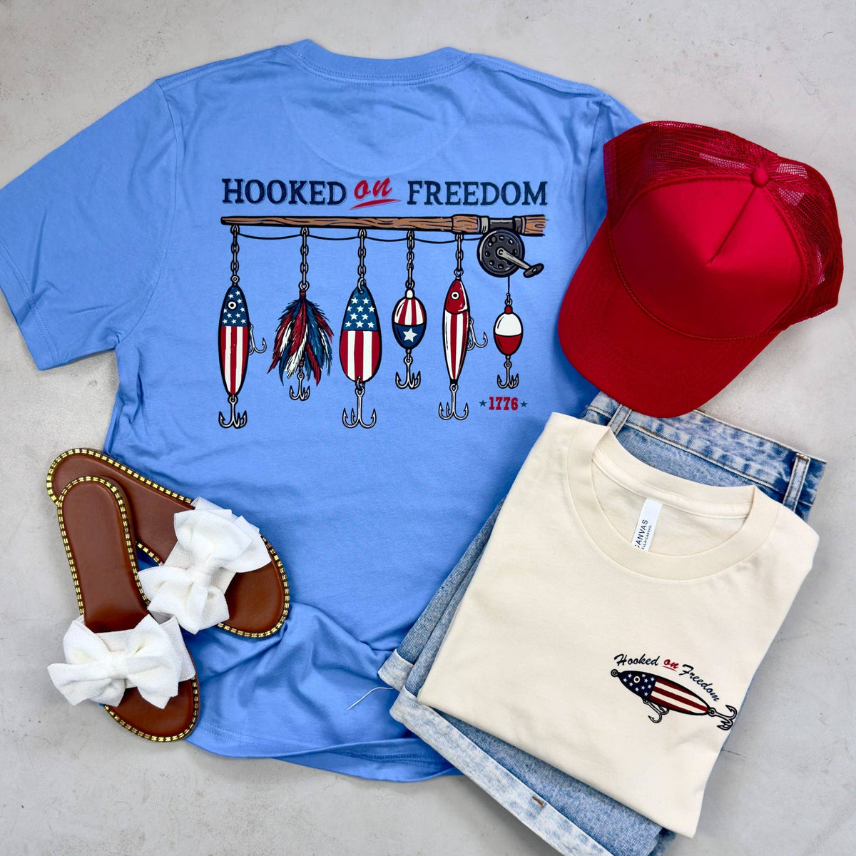 Hooked On Freedom Tee Unisex , , , Long Sleeve Tee