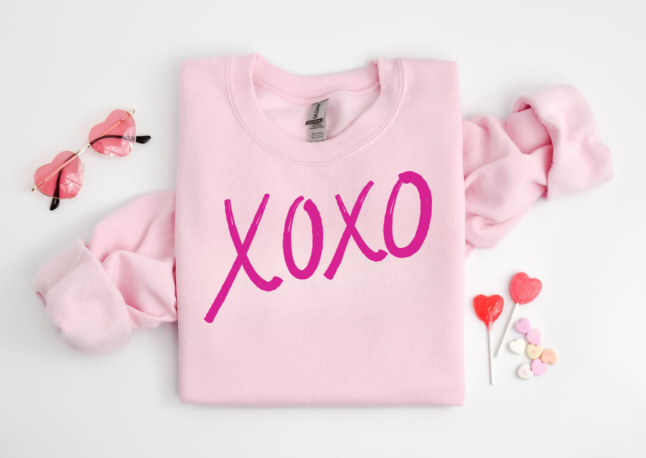 Xoxo Crew Neck Sweaters Unisex , , , Long Sleeve Tee