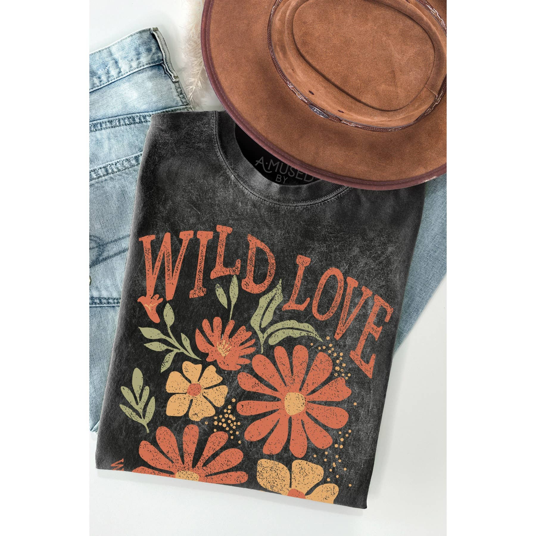 Wild Love- Mineral Wash Unisex , , , Long Sleeve Tee