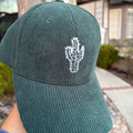 Corduroy Green Cactus Hat Stylish and Comfortable Unisex , , , Long Sleeve Tee