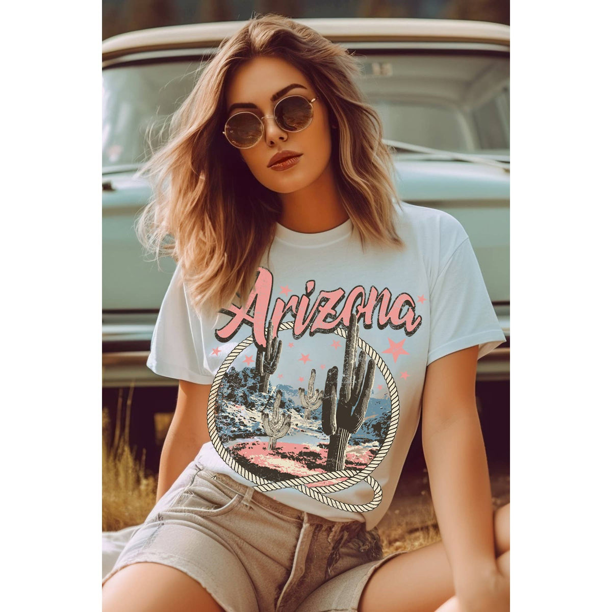 Arizona Women Relaxed Fit Cotton Unisex , , , Long Sleeve Tee