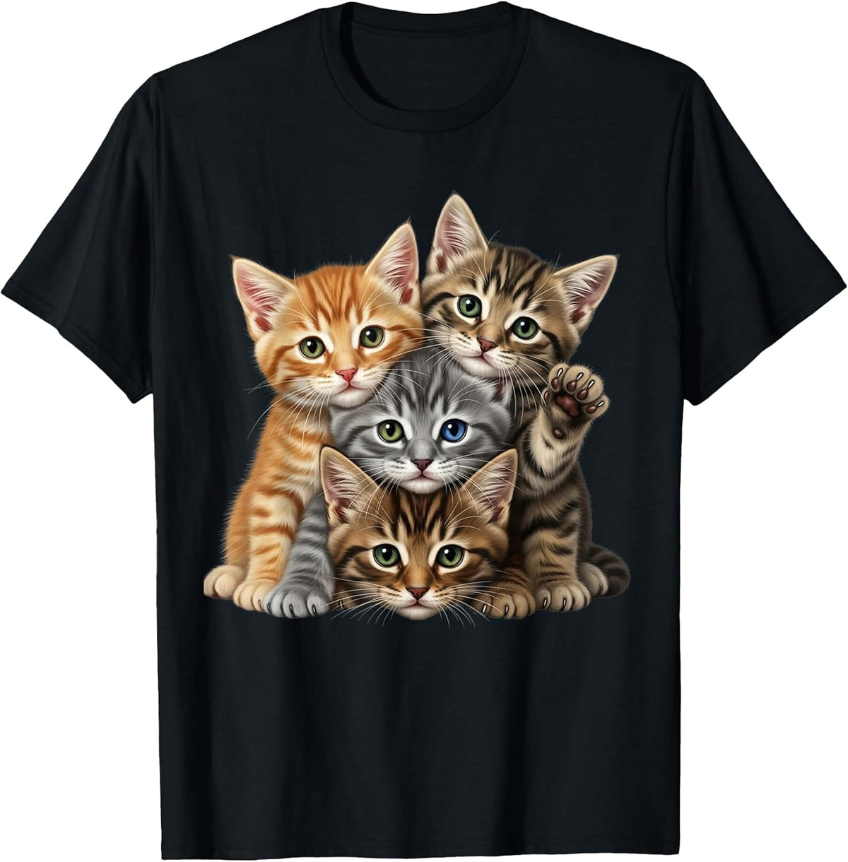 Cute little Cats playing build Wall for lovers kitty kittens Unisex , , , Long Sleeve Tee