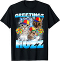 Cat Meme Greetings Huzz Funny Silly Cats Lover for Women Mom Unisex , , , Long Sleeve Tee