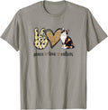 Womens Girls Art Peace Love Calico Cat Lover Unisex , , , Long Sleeve Tee