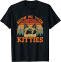 Show Me Your Kitties Funny Cat Lover Vintage Retro Sunset Unisex , , , Long Sleeve Tee