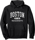 Vintage Boston Massachusetts Established 1630 throwback Pullover Hoodie