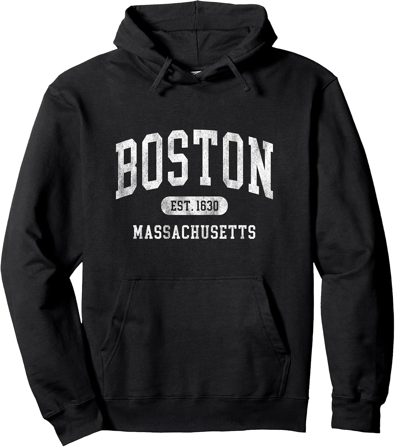 Vintage Boston Massachusetts Established 1630 throwback Pullover Hoodie