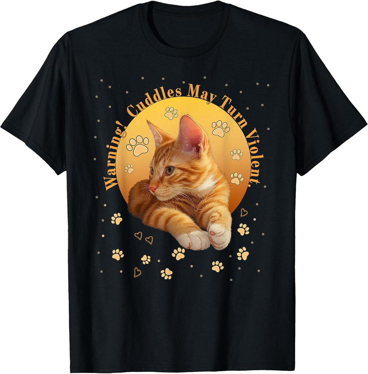 Orange Tabby Ginger Kitten Cat Lovers Mom Dad Gift Unisex , , , Long Sleeve Tee