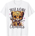 Just A Girl Who Loves Cheetahs Women Cheetah Cat Lover Unisex , , , Long Sleeve Tee