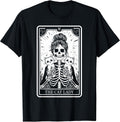 Cat Lady Tarot Card Skeleton Kitten Lover Cat Lover Unisex , , , Long Sleeve Tee