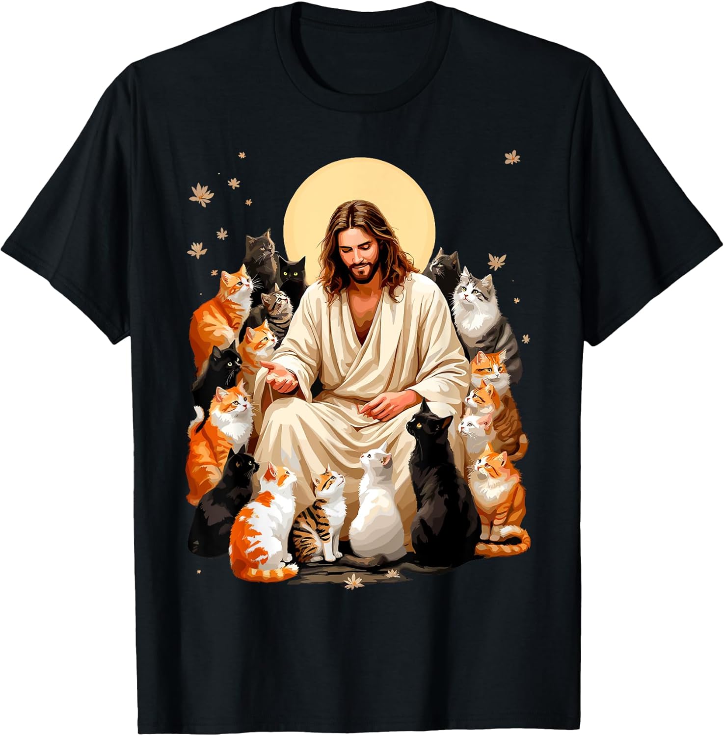 Cats & Jesus Christ Tee Kitty Lover Bible Reader Christian Unisex , , , Long Sleeve Tee
