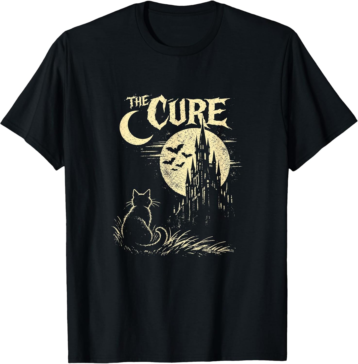 Vintage The Cure Cat Gothic Cat Lover Men Women Kids Unisex , , , Long Sleeve Tee