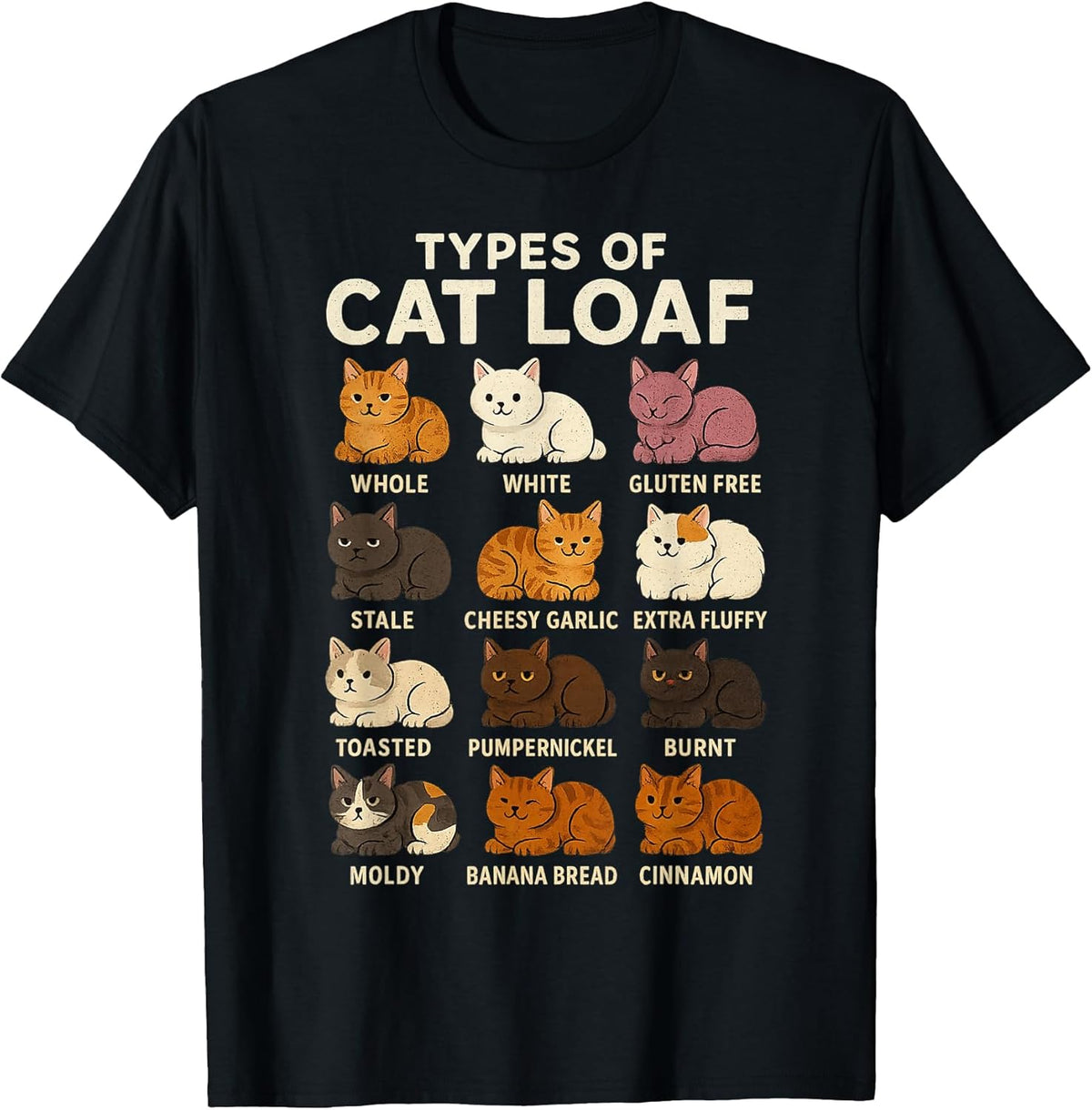 Types of Cat Loaf Cute Kitten Kawaii Cats, Cat Lover Girls Unisex , , , Long Sleeve Tee