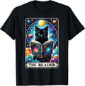 The Reader Book Lover Cat Tarot Card Unisex , , , Long Sleeve Tee