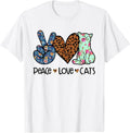 Peace Love Cats Kitty Cat lover for Men Women Girls Kids Unisex , , , Long Sleeve Tee