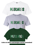 Mixed Letter Custom Mascot School Spirit Shirt Unisex , , , Long Sleeve Tee