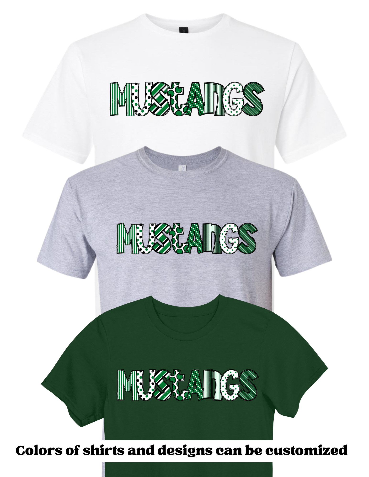 Mixed Letter Custom Mascot School Spirit Shirt Unisex , , , Long Sleeve Tee