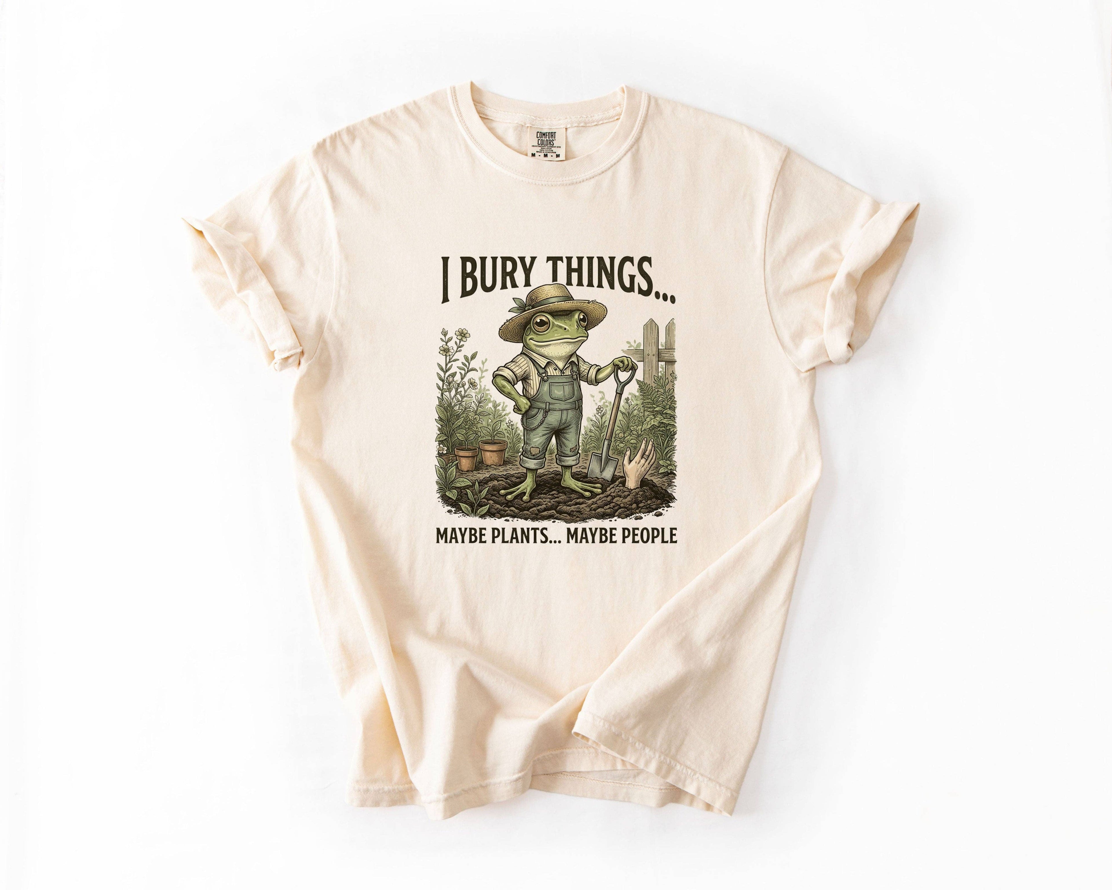 I Bury Things Funny Gardening Frog Shirt Unisex , , , Long Sleeve Tee