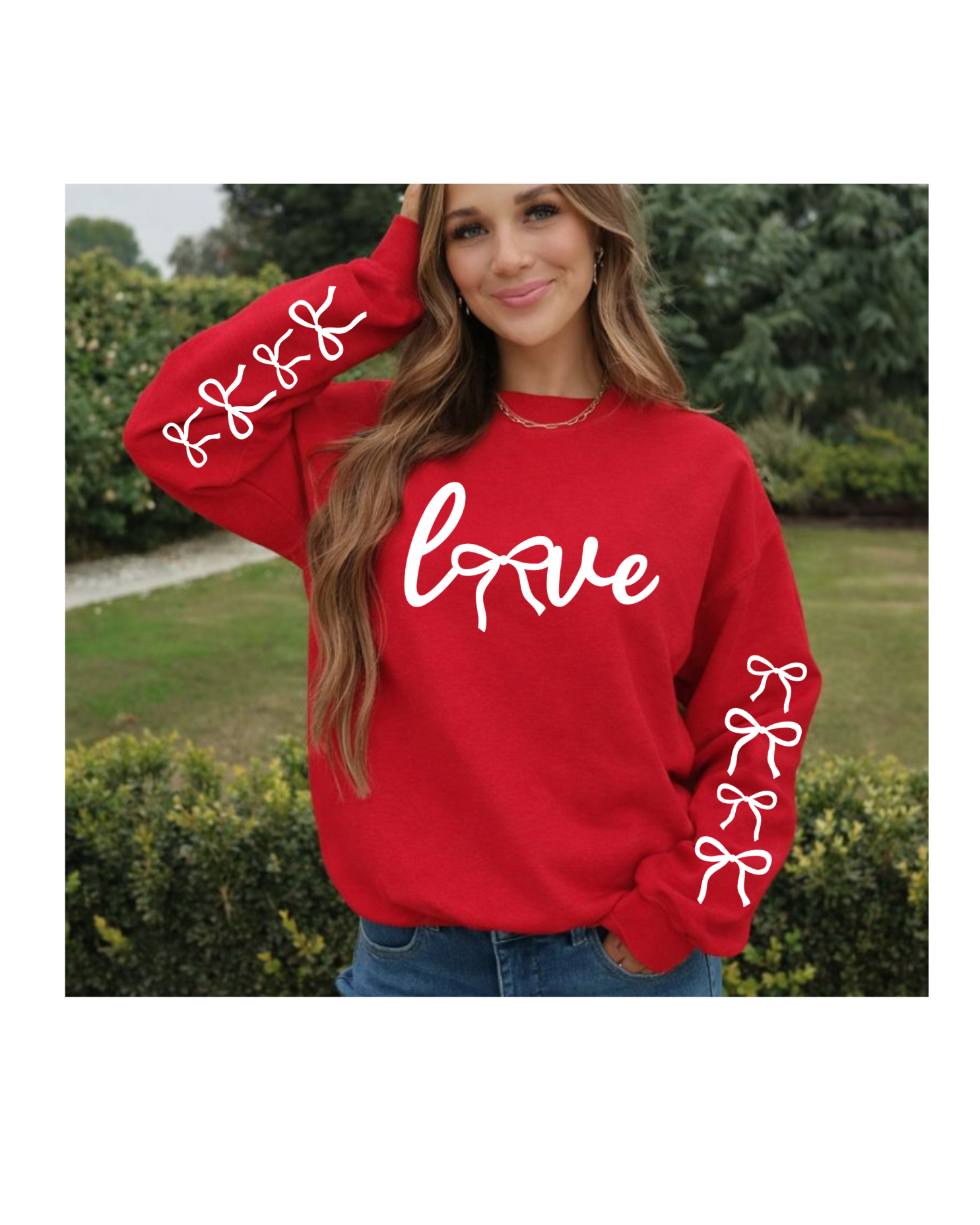 Love & Bows Valentine's Unisex , , , Long Sleeve Tee