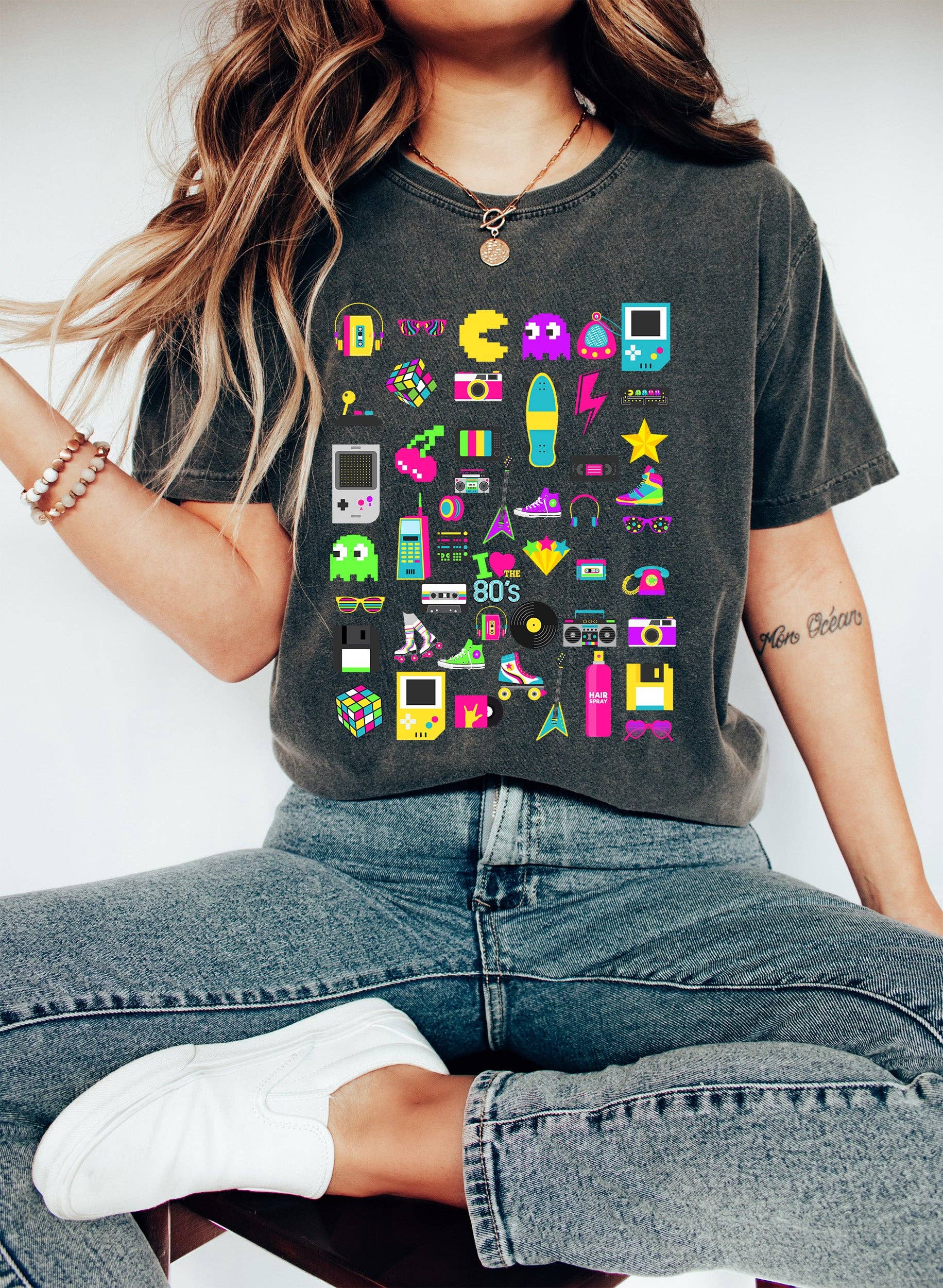 I Love the 80's Icon Pack Unisex , , , Long Sleeve Tee