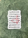 Gone Skiing Crossword Puzzle Sticker Unisex , , , Long Sleeve Tee
