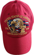 United States - 250th Anniversary Red Hat - 4477 Unisex , , , Long Sleeve Tee