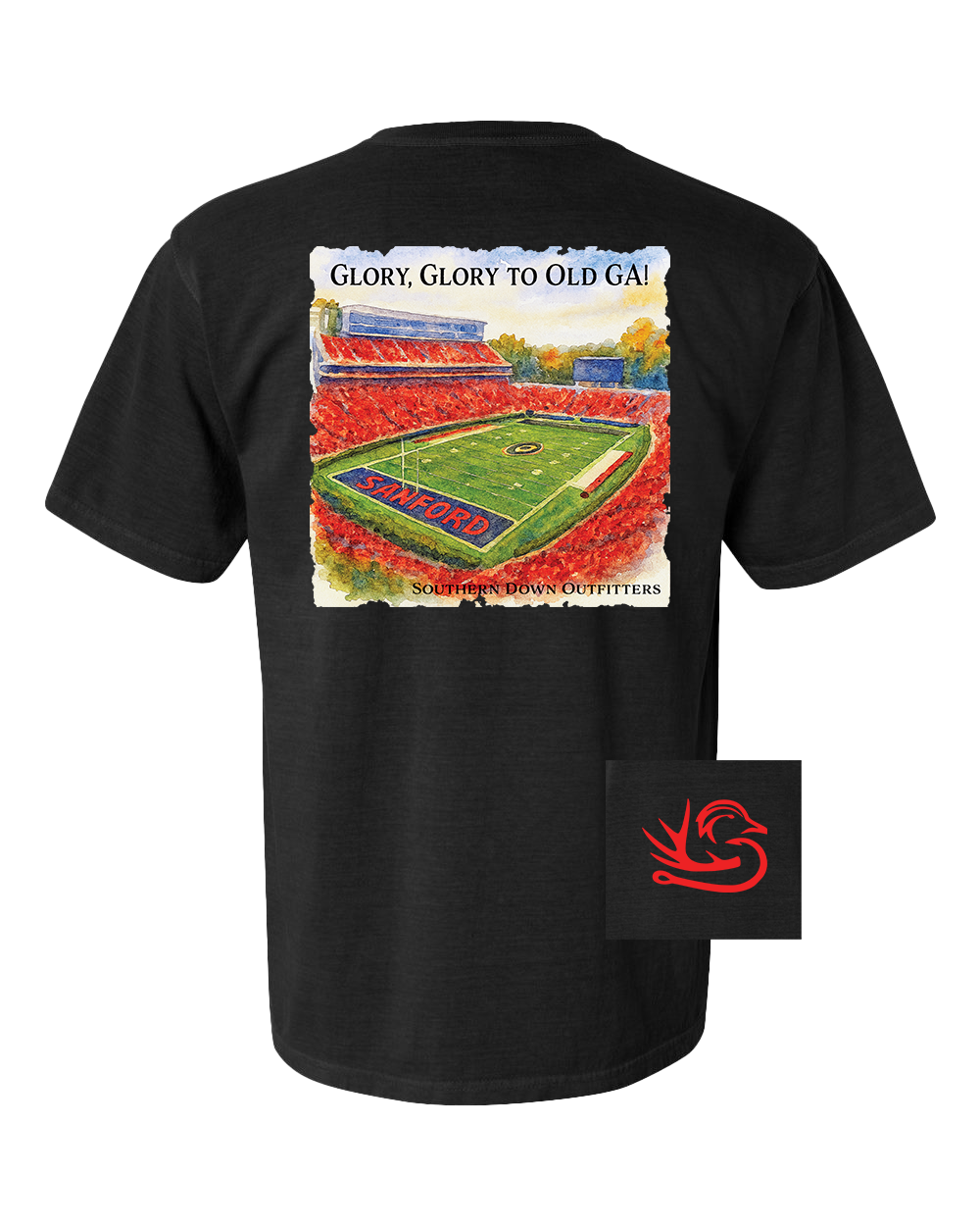 Glory Glory to Old GA 100% Cotton Graphic Tee Unisex , , , Long Sleeve Tee