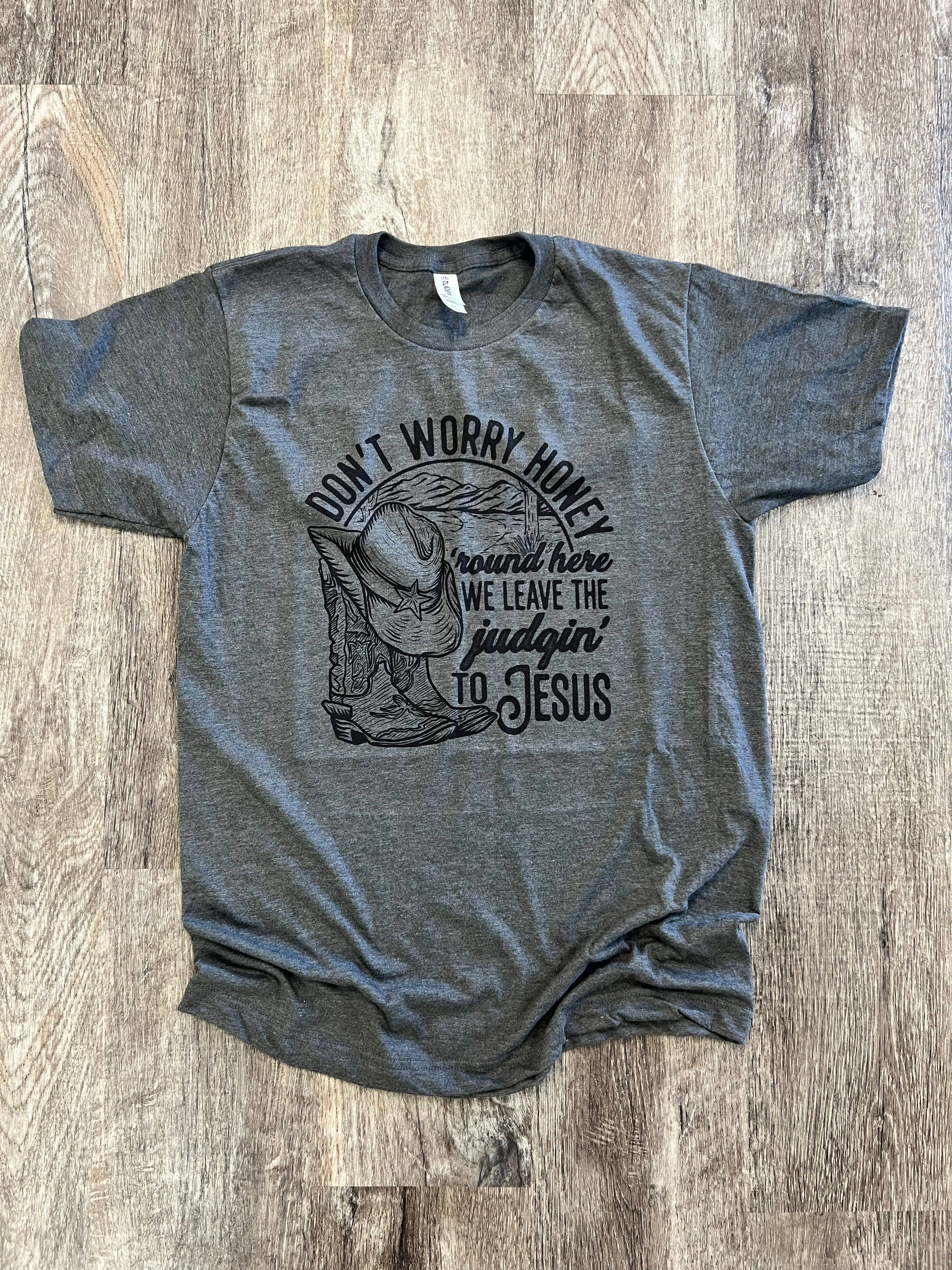 Don’T Worry Honey On Tultex Heather Charcoal Unisex , , , Long Sleeve Tee