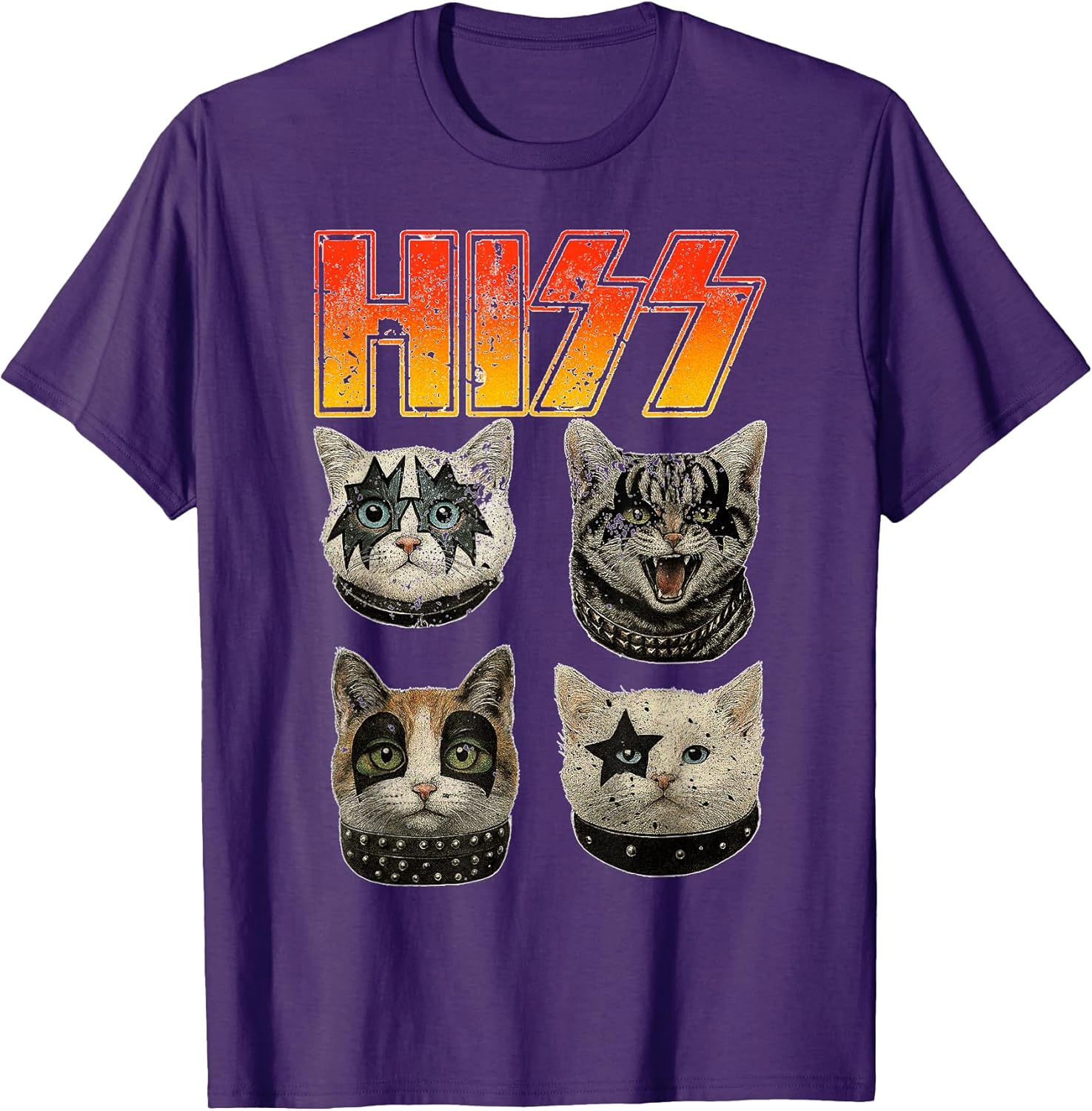 Hiss Cats Rock Kittens Kitty Rocking Music Cat Lovers Unisex , , , Long Sleeve Tee