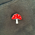 Mushroom Enamel Pin Unisex , , , Long Sleeve Tee