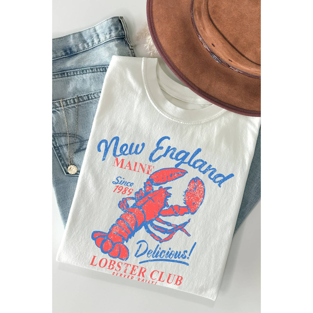 New England Lobster Club Short Sleeve T Shirt Unisex , , , Long Sleeve Tee