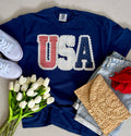 USA Quilted Tee Unisex , , , Long Sleeve Tee