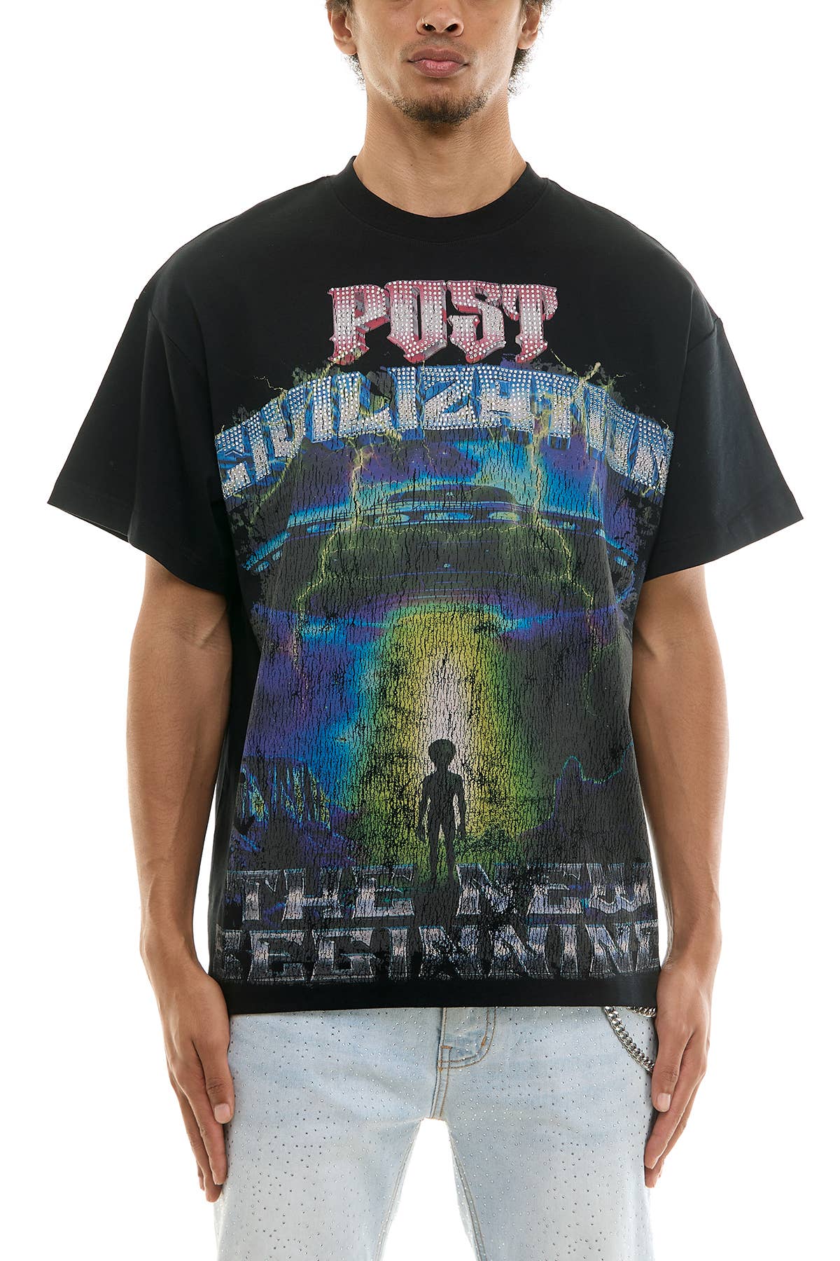 Post Civilization Rhinestone Unisex , , , Long Sleeve Tee