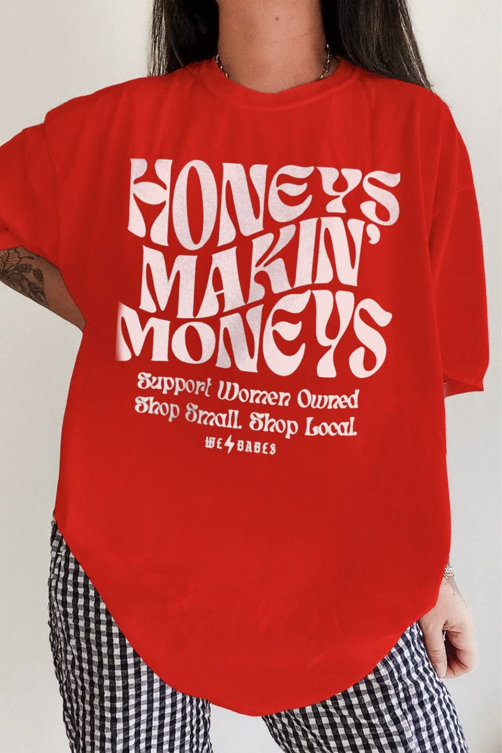Support Woman Owned 2.0 Feminist Girl Power Tee - Red