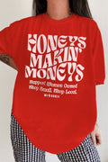 Support Woman Owned 2.0 Feminist Girl Power Tee - Red