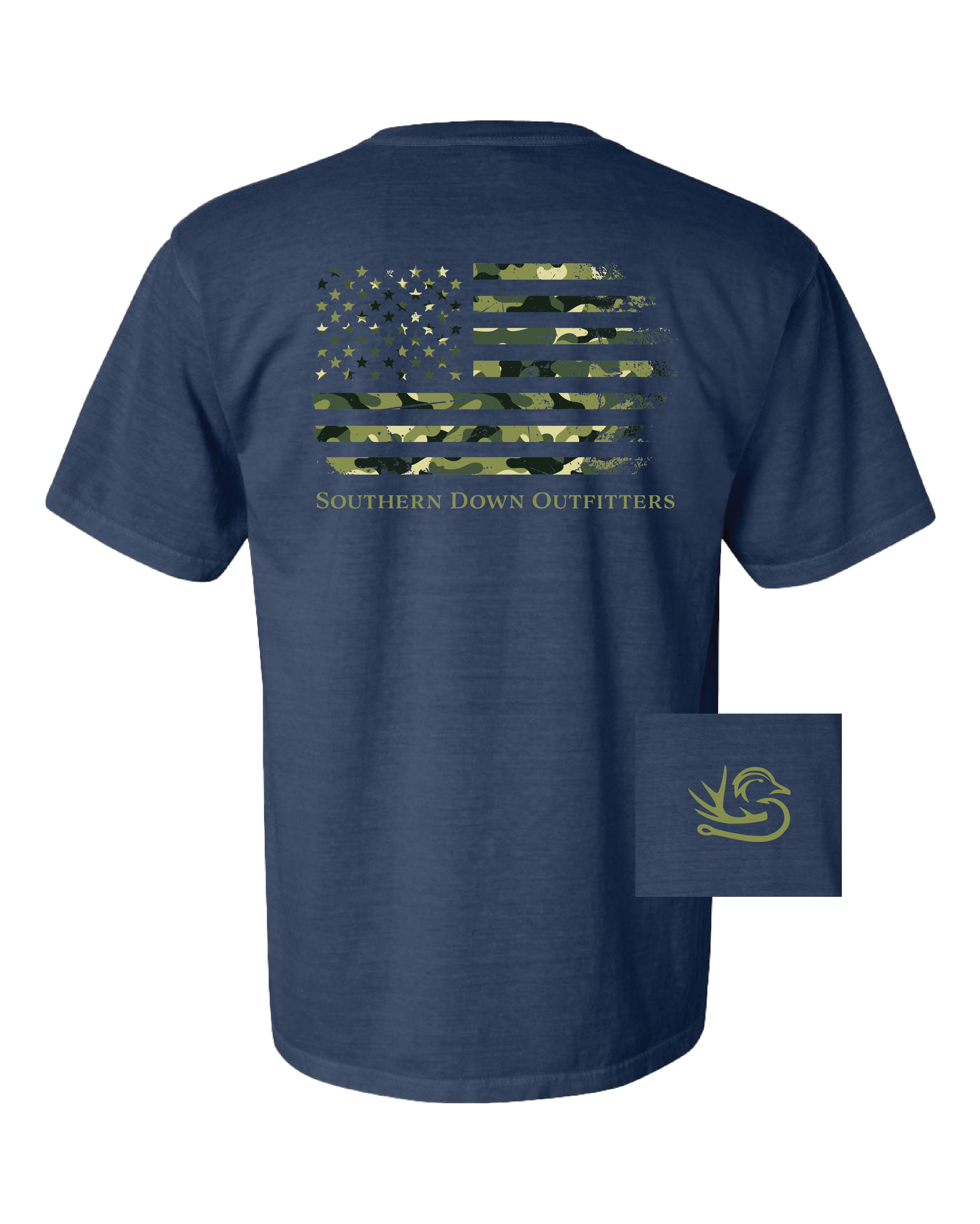 Camo Flag Tee Unisex , , , Long Sleeve Tee