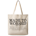 Made To Worship - Canvas Tote Bag Unisex , , , Long Sleeve Tee