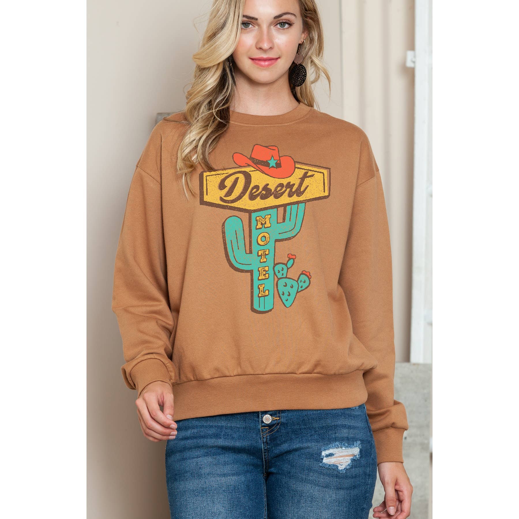 Desert Motel - Crewneck Unisex , , , Long Sleeve Tee