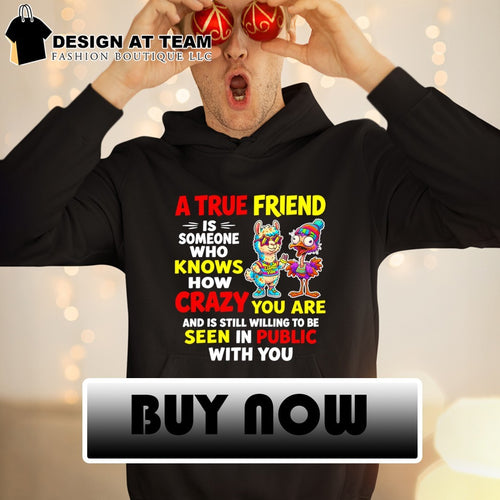 A true friend is someone who knows how crazy you are and is still willing to be seen in public with you shirt