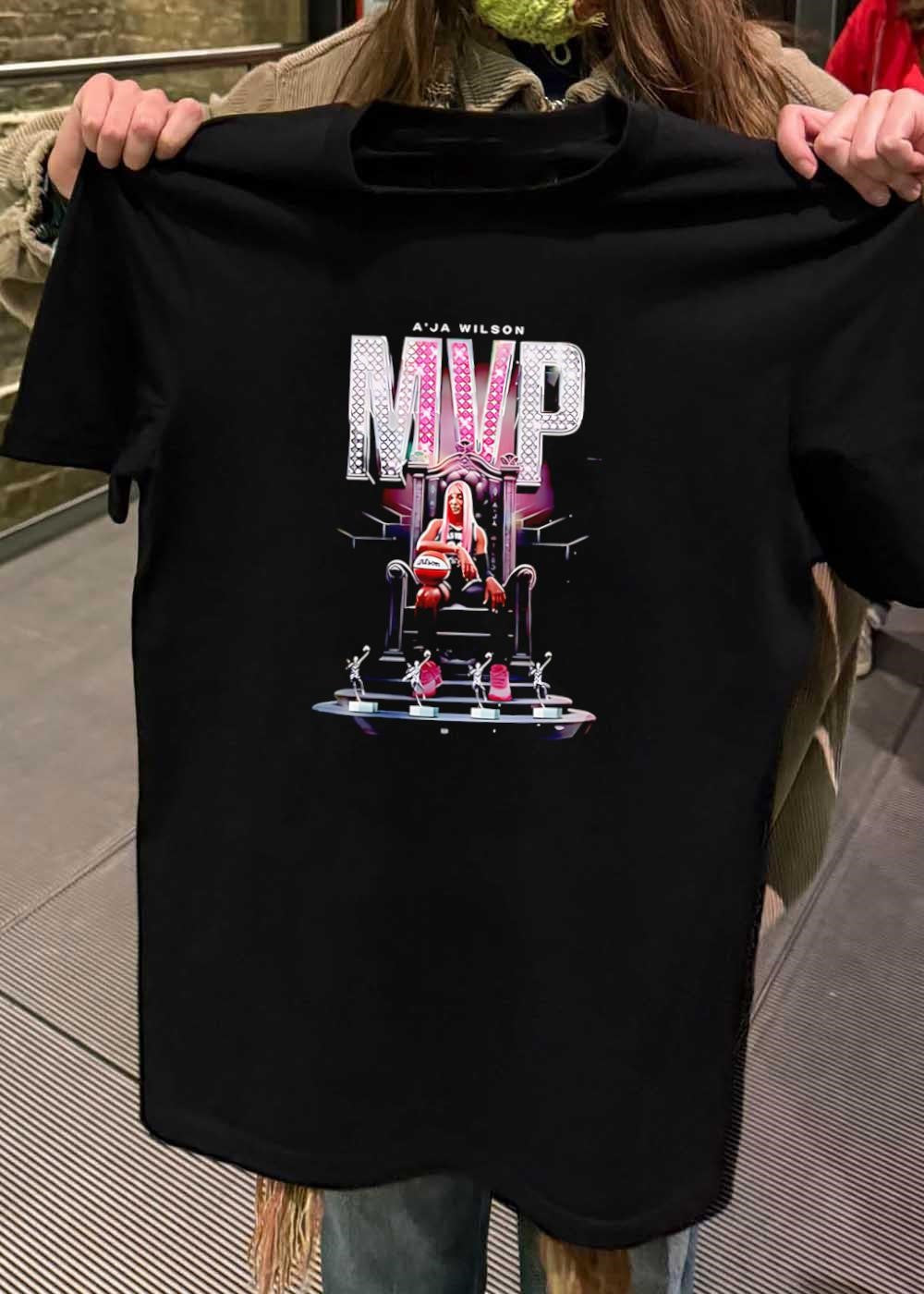 A’ja Wilson Sitting on Throne MVP Trophy Award Graphic Las Vegas Aces shirt