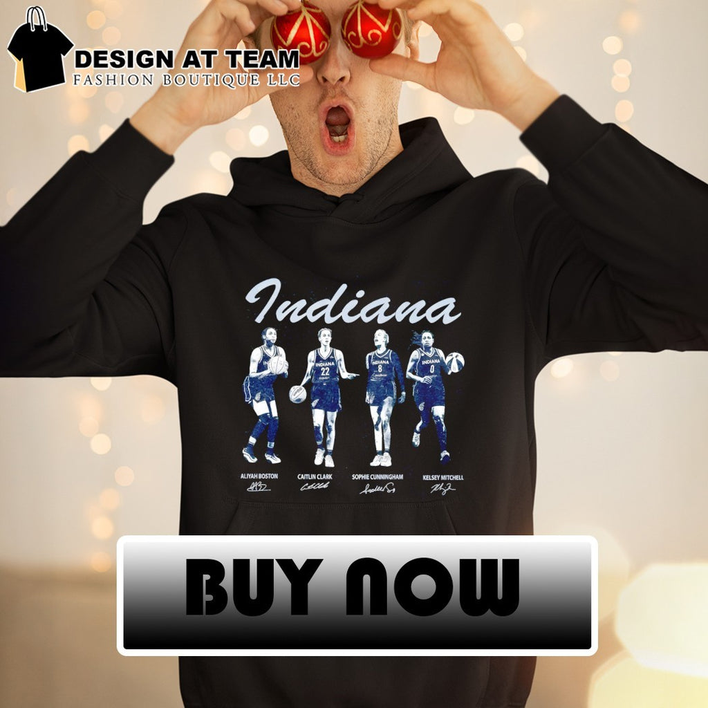 Aliyah Boston Caitlin Clark Sophie Cunningham Kelsey Mitchell Indiana Fever Basketball WNBA 2026 signature shirt