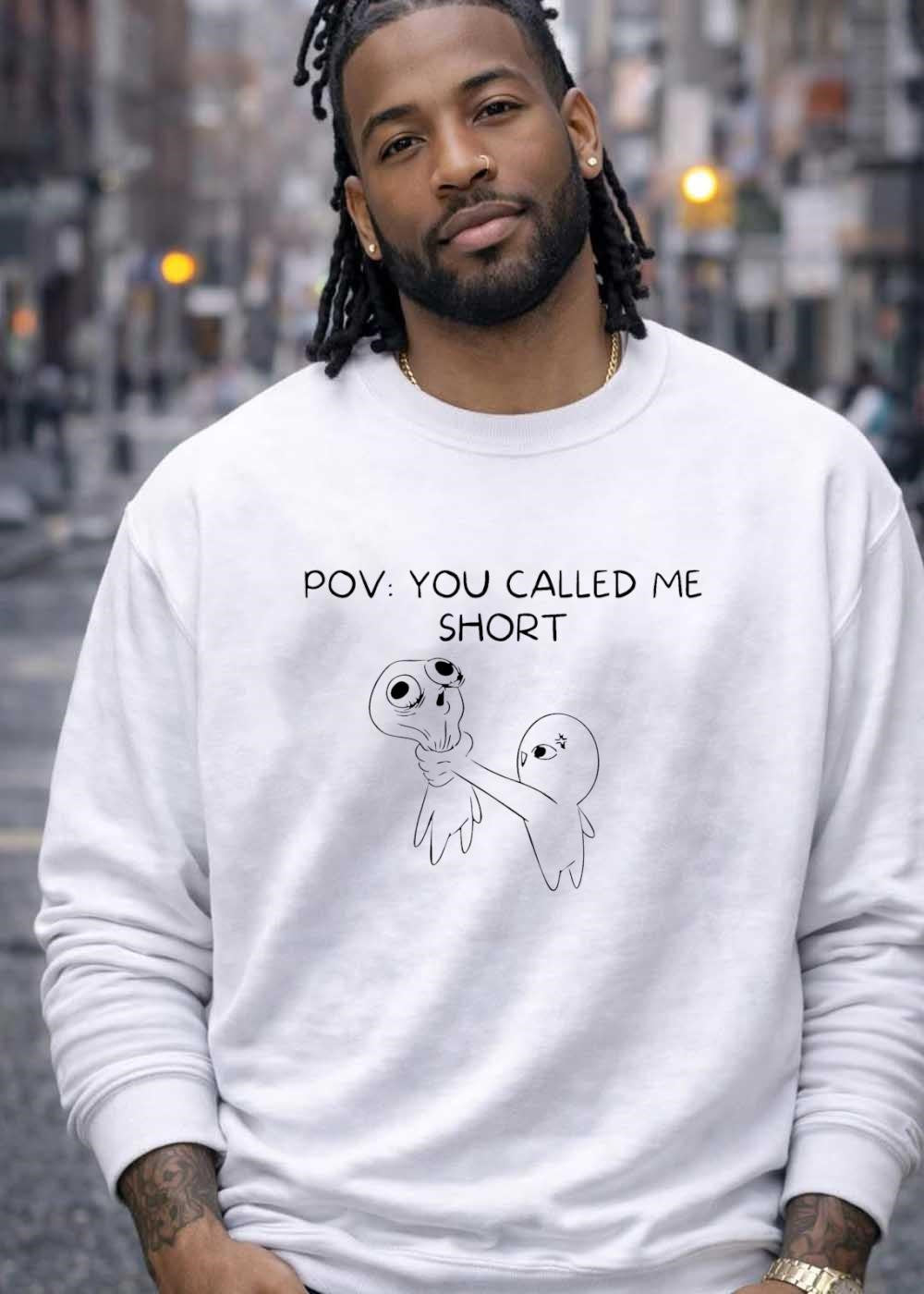Angry Character Choking Person Pov You Called Me Short T-Shirt