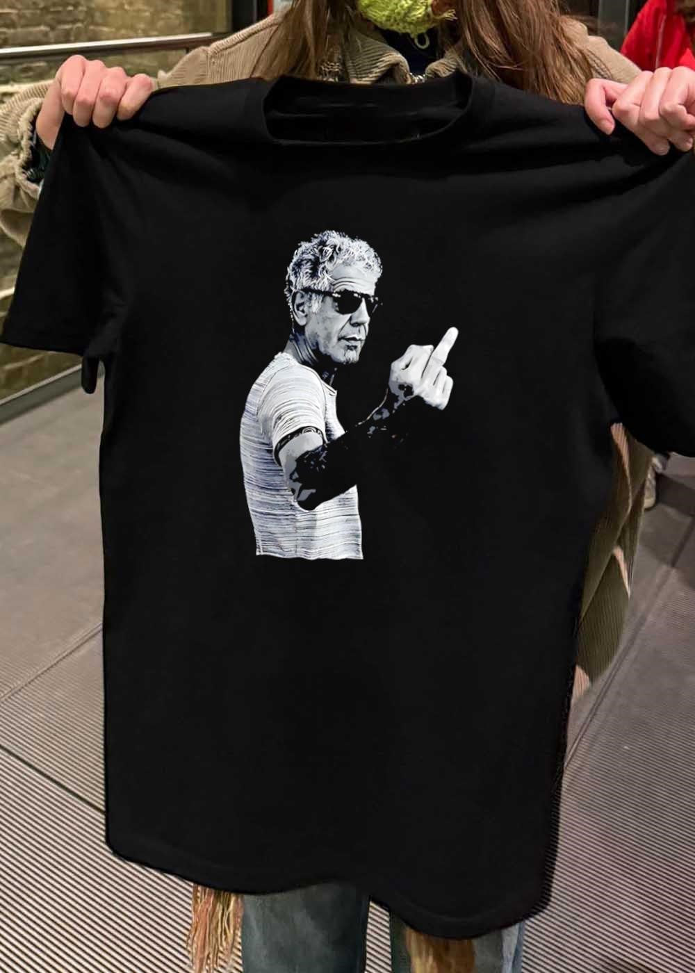 Anthony Bourdain Giving the Finger T-Shirt