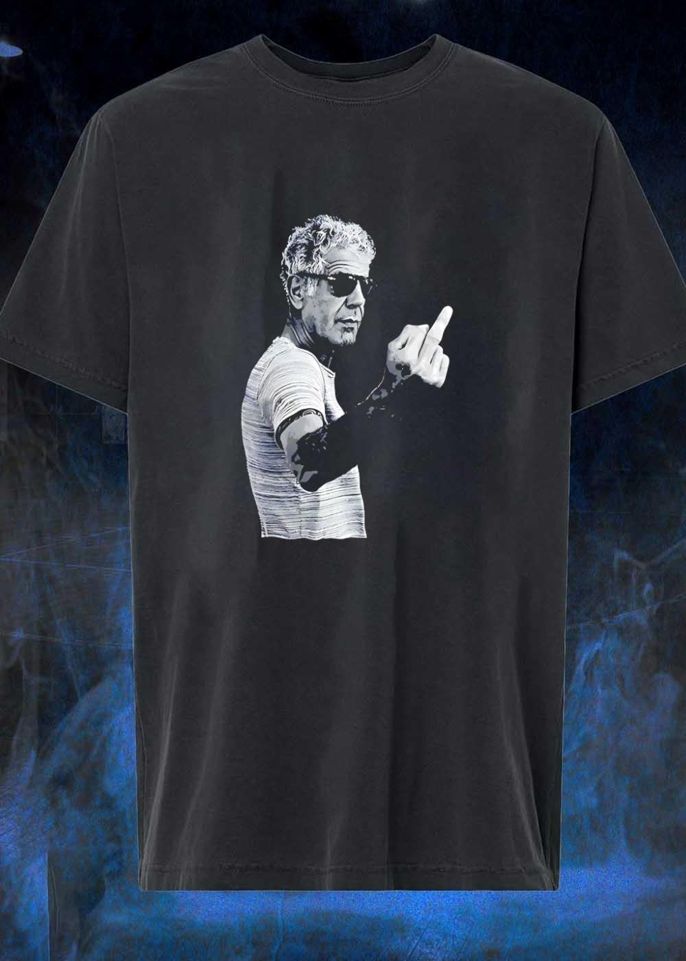 Anthony Bourdain Giving the Finger T-Shirt