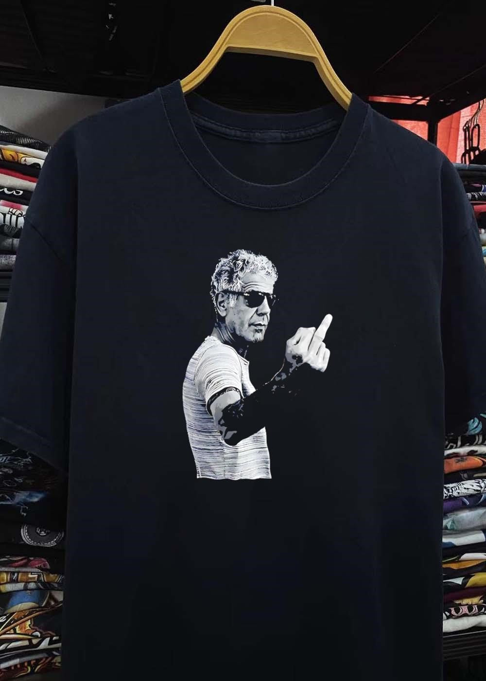 Anthony Bourdain Giving the Finger T-Shirt