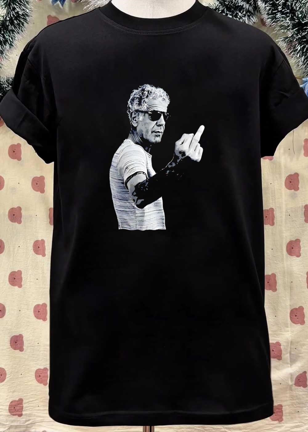 Anthony Bourdain Giving the Finger T-Shirt